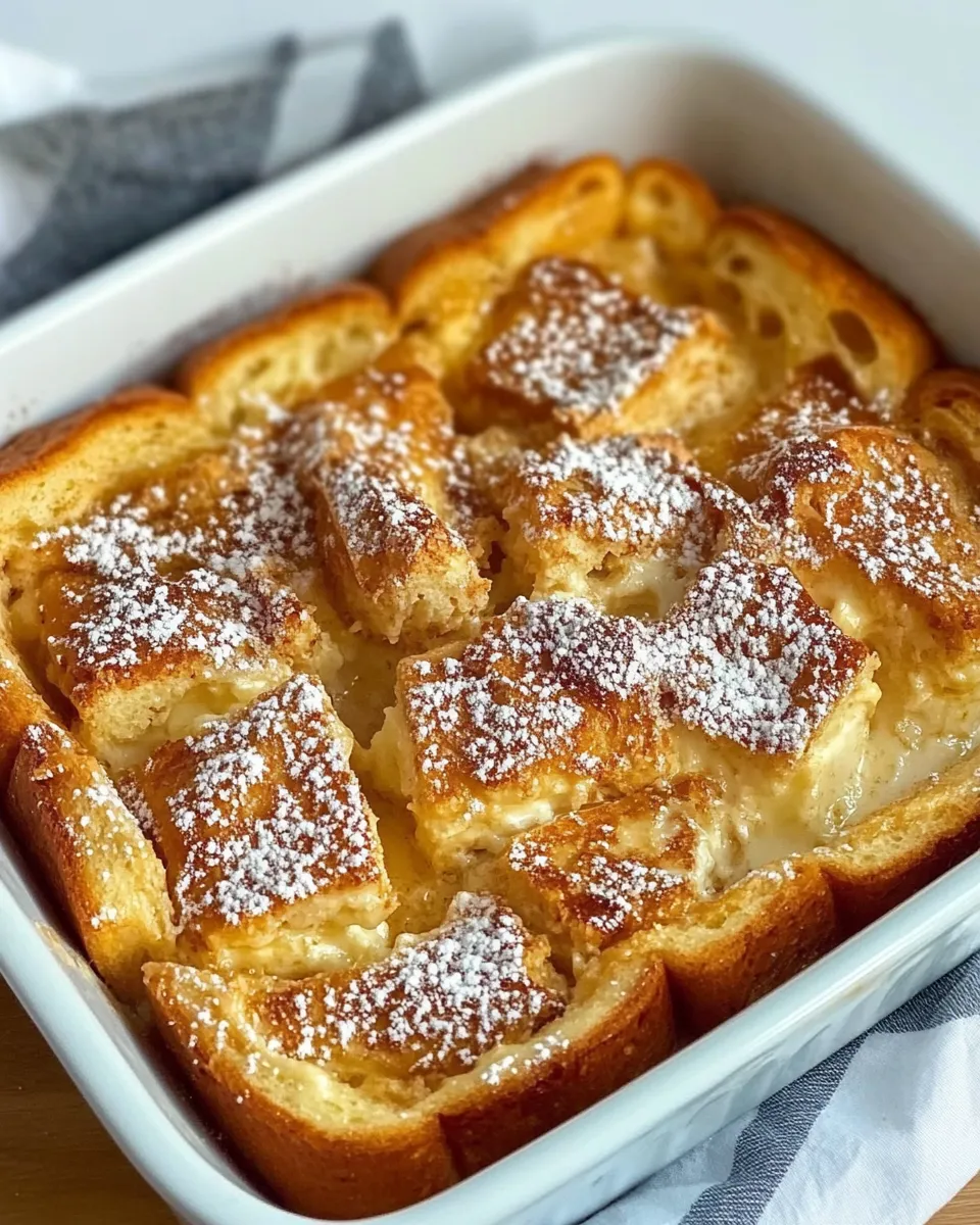 Classic Baked French Toast Casserole dish photo