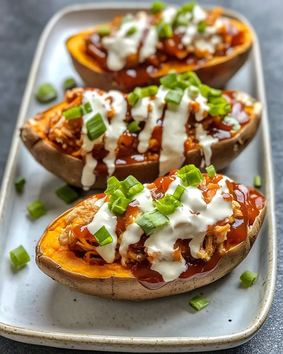 Homemade Bbq Chicken Stuffed Sweet Potatoes image