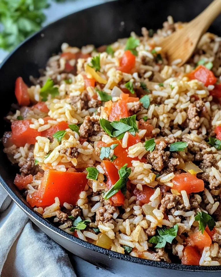 Easy Beef And Rice Skillet recipe image