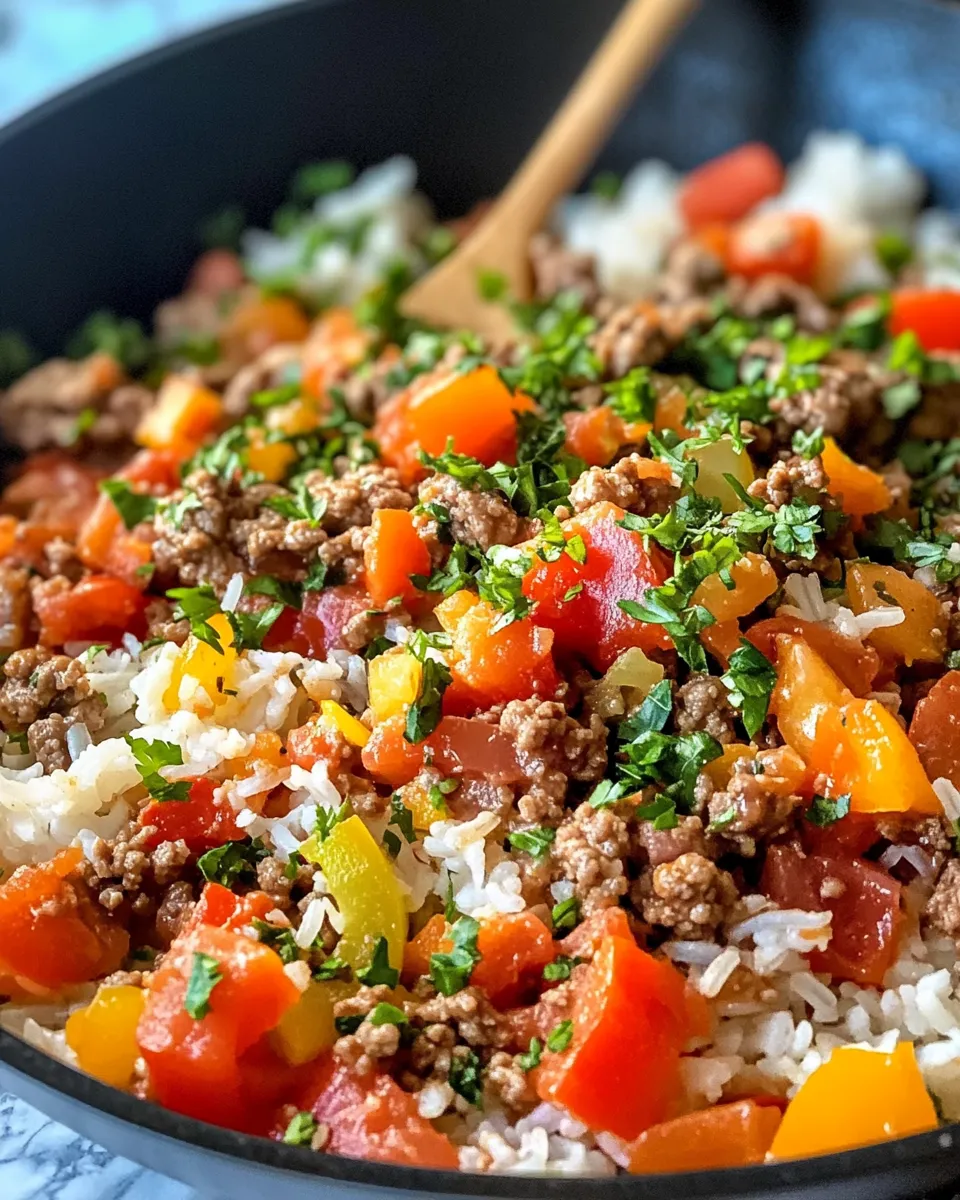 Savory Beef And Rice Skillet photo