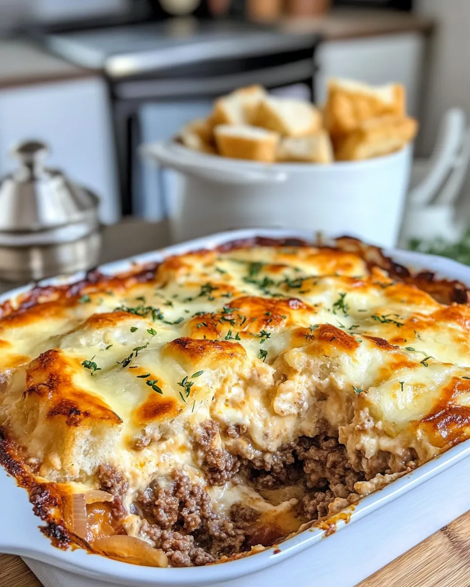 Delicious Beef French Onion Casserole dish photo