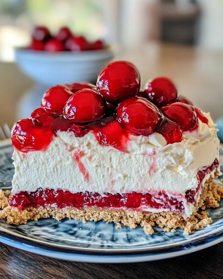 Homemade Cherry Cheesecake Recipe No Bake photo