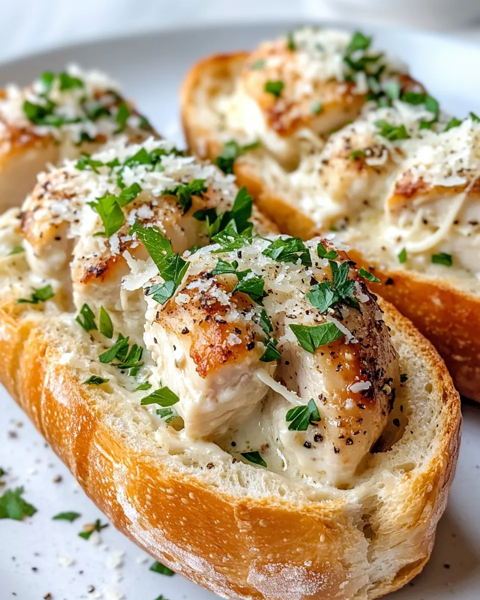 Easy Chicken Alfredo Bread Bowl recipe photo