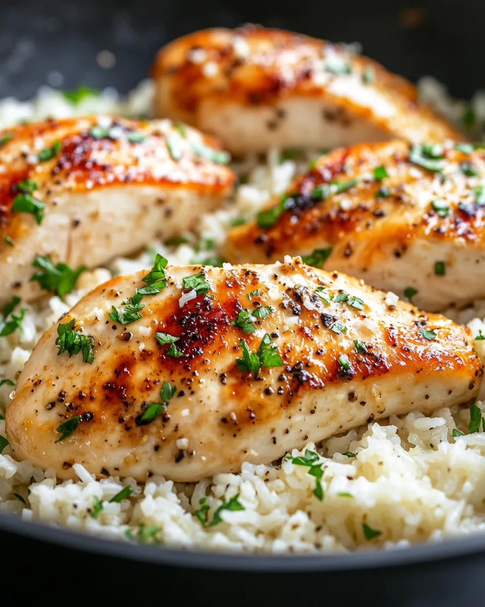 Classic Chicken With Garlic Parmesan Rice image