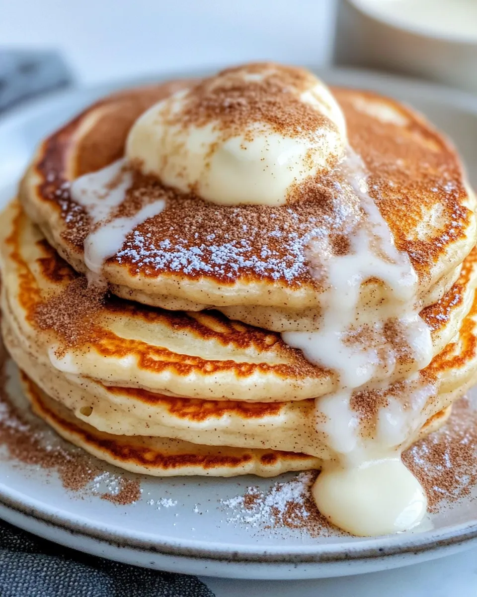 Homemade Cinnamon Roll Pancakes recipe photo