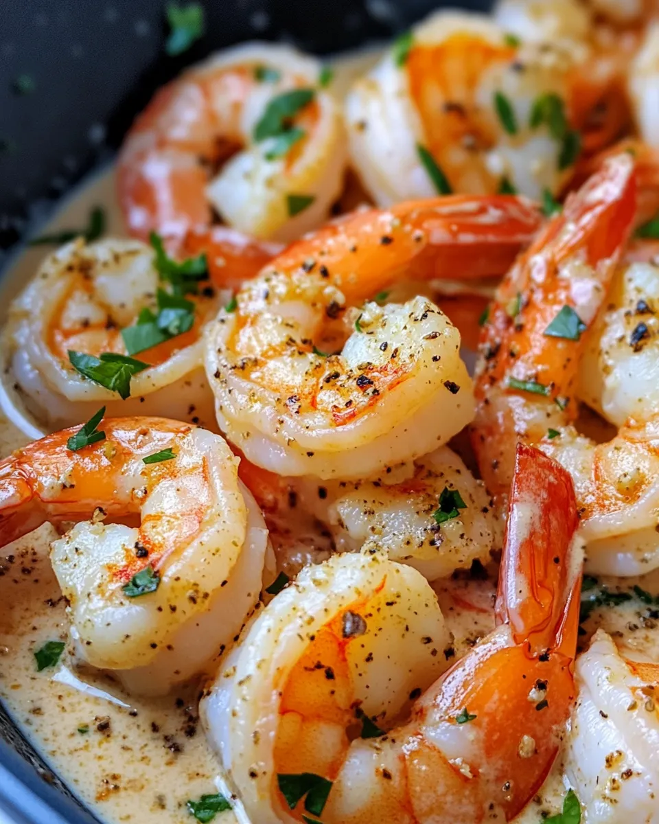 Easy Cream Shrimp food shot