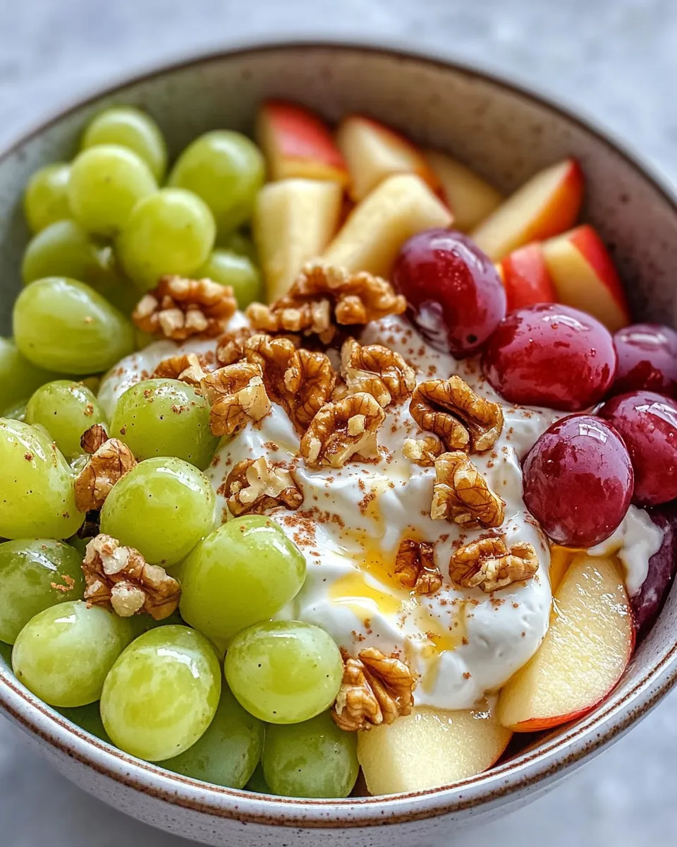 Quick Creamy Grape Salad food shot