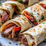 Homemade Philly Cheesesteak Roll Ups food shot