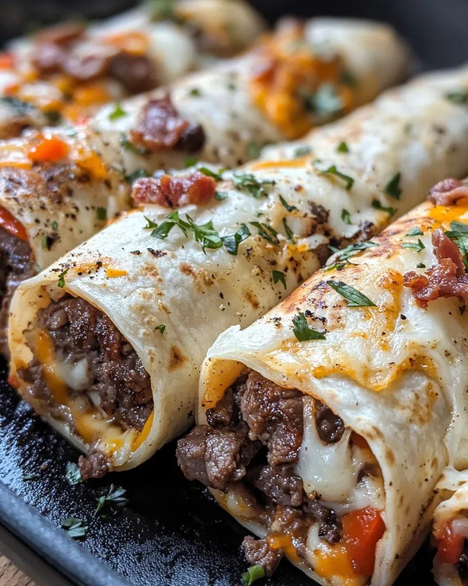 Easy Philly Cheesesteak Roll Ups dish photo