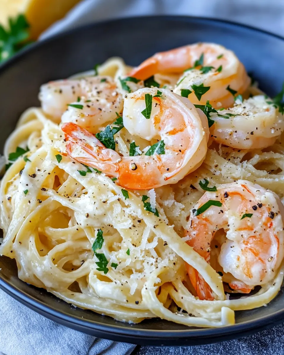 Classic Salmon And Shrimp Alfredo dish photo