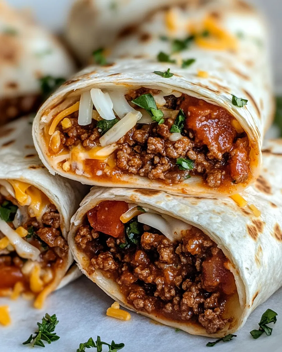 Healthy Sloppy Joe Grilled Burritos photo