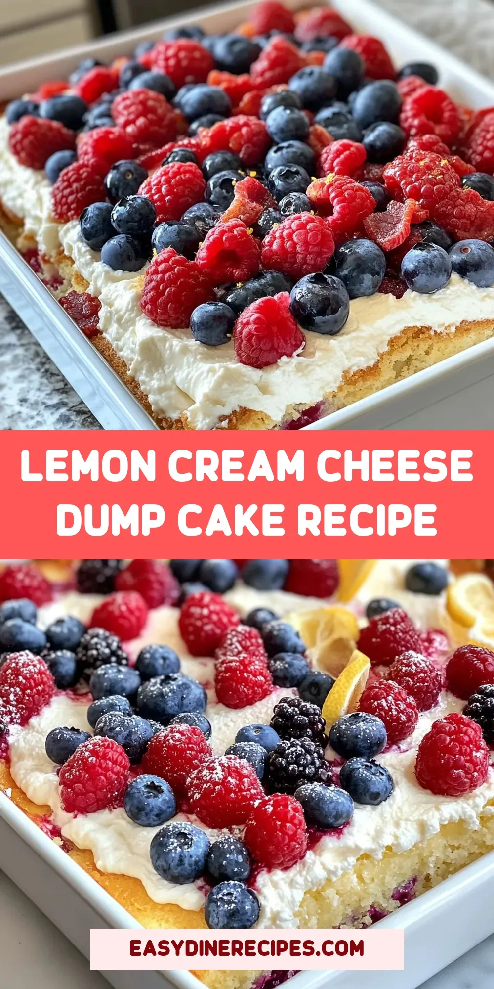 Lemon Cream Cheese Dump Cake Recipe