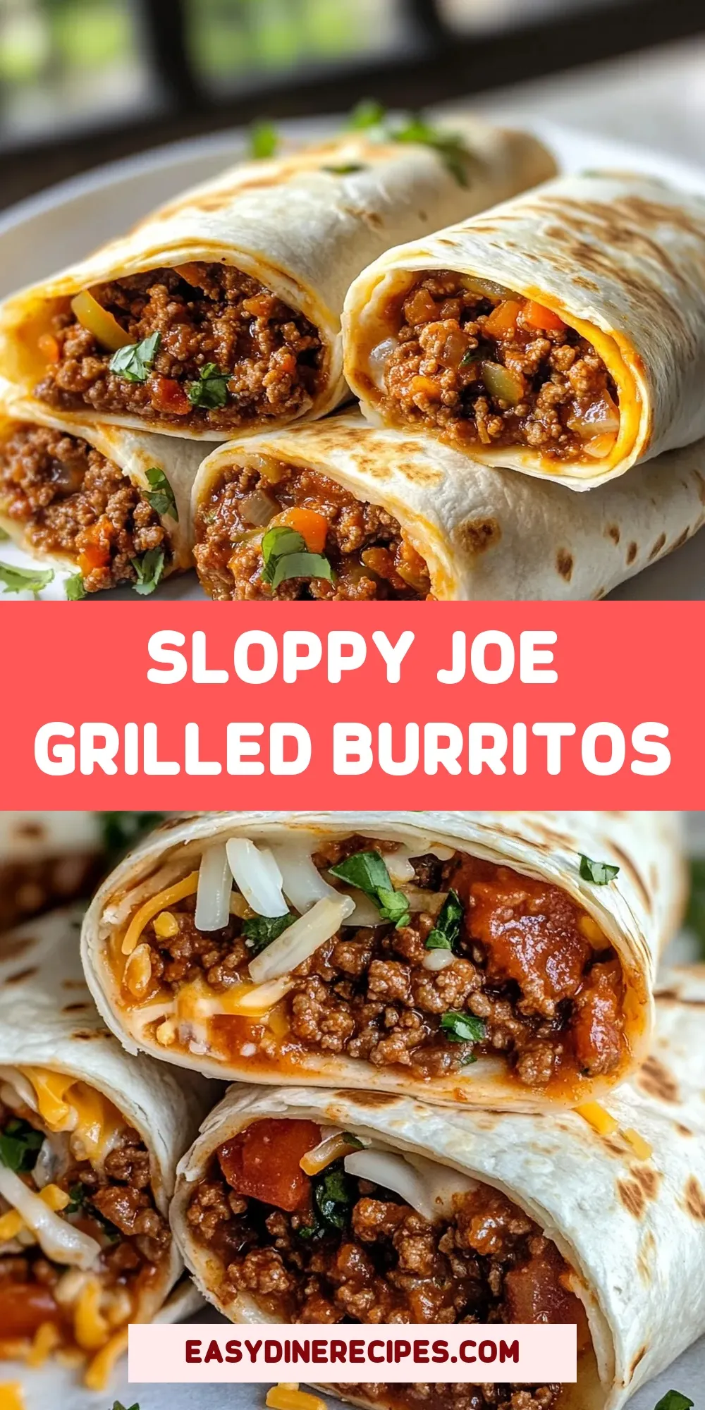 Irresistible Sloppy Joe Grilled Burritos