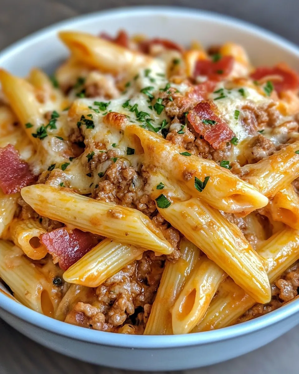 Classic Bacon Cheeseburger Pasta Bake image