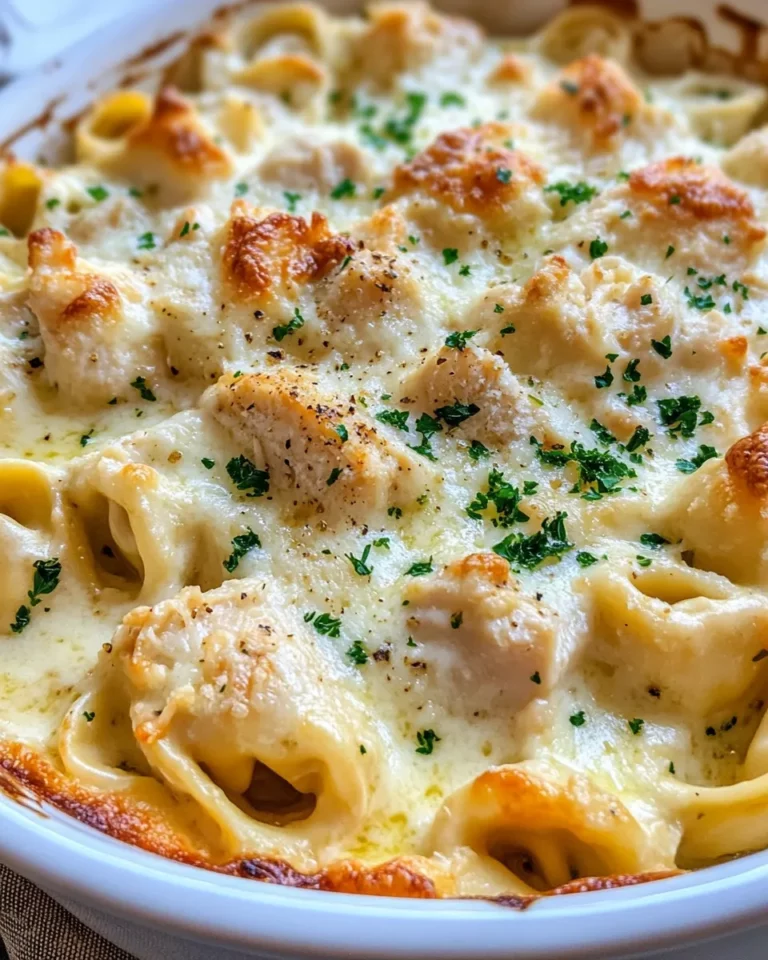 Homemade Baked Chicken Alfredo Tortellini recipe photo