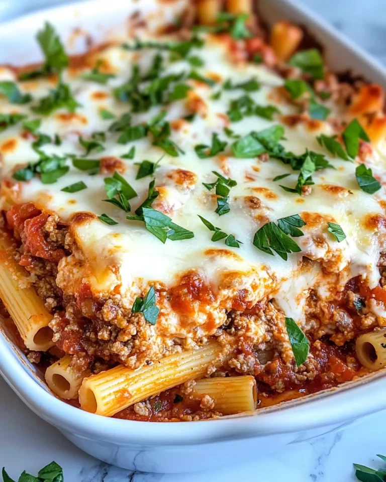 Homemade Baked Three-Cheese Ziti Supreme recipe photo
