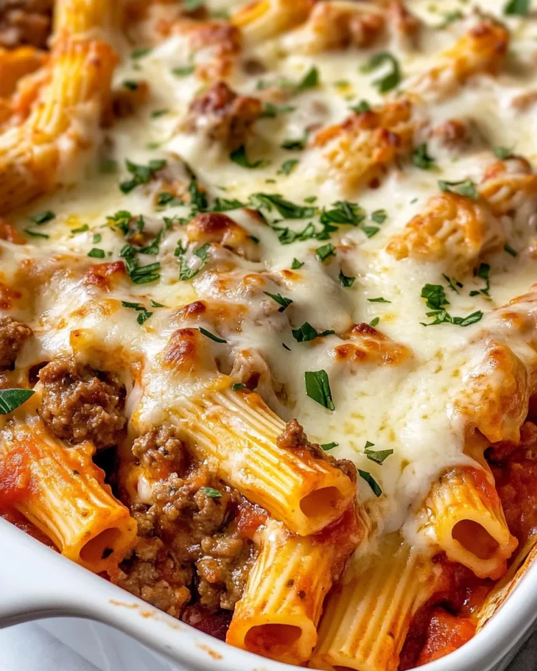 Homemade Baked Ziti with Italian Sausage and Cheese photo