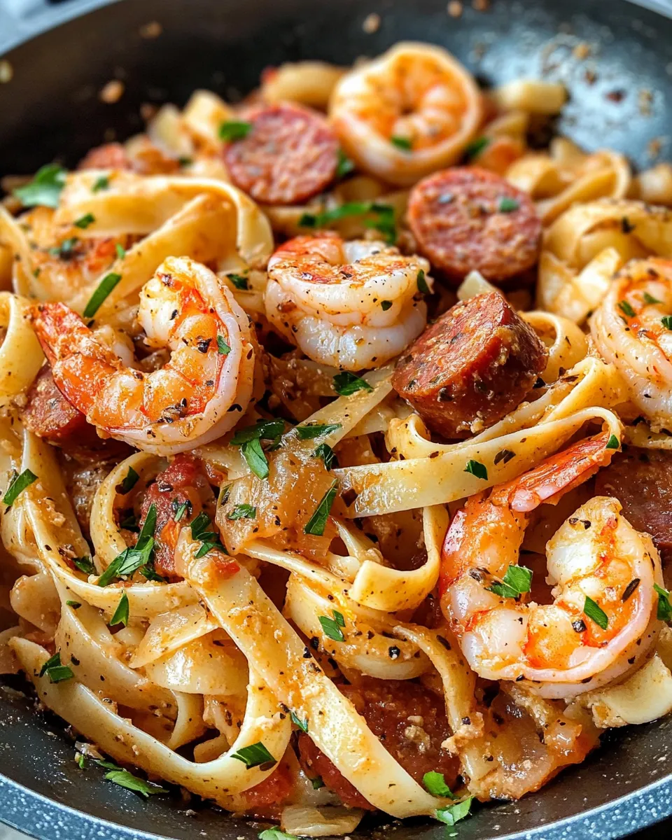 Easy Cajun Shrimp and Sausage Pasta recipe photo