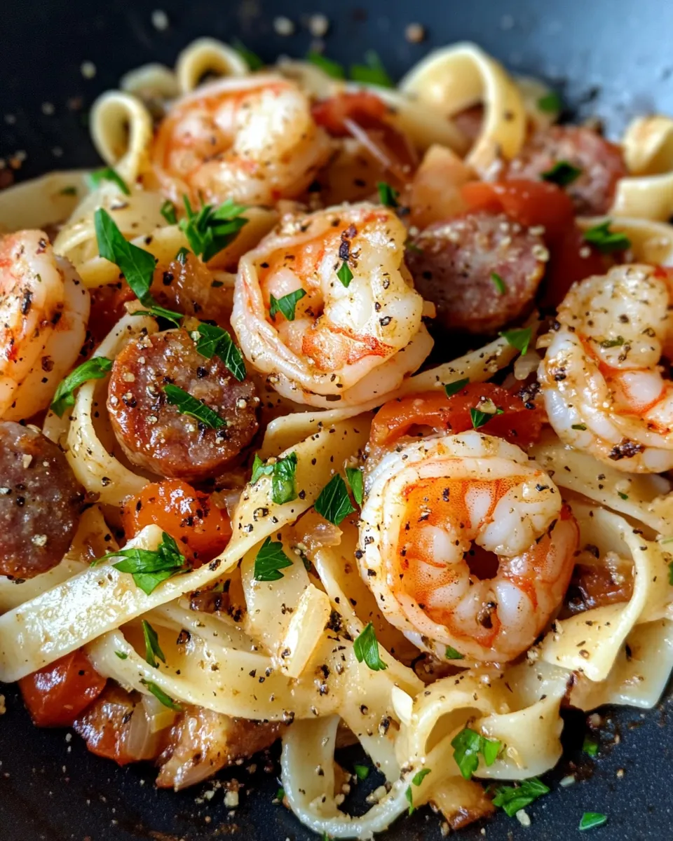 Delicious Cajun Shrimp and Sausage Pasta dish photo