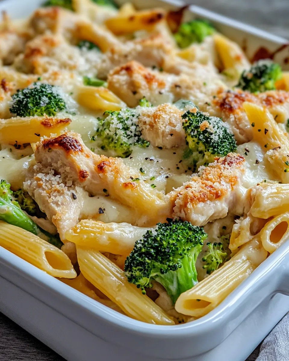 Homemade Cheesy Chicken and Broccoli Penne Bake recipe photo