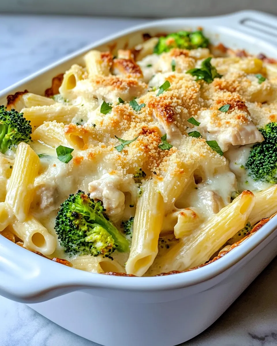 Delicious Cheesy Chicken and Broccoli Penne Bake image