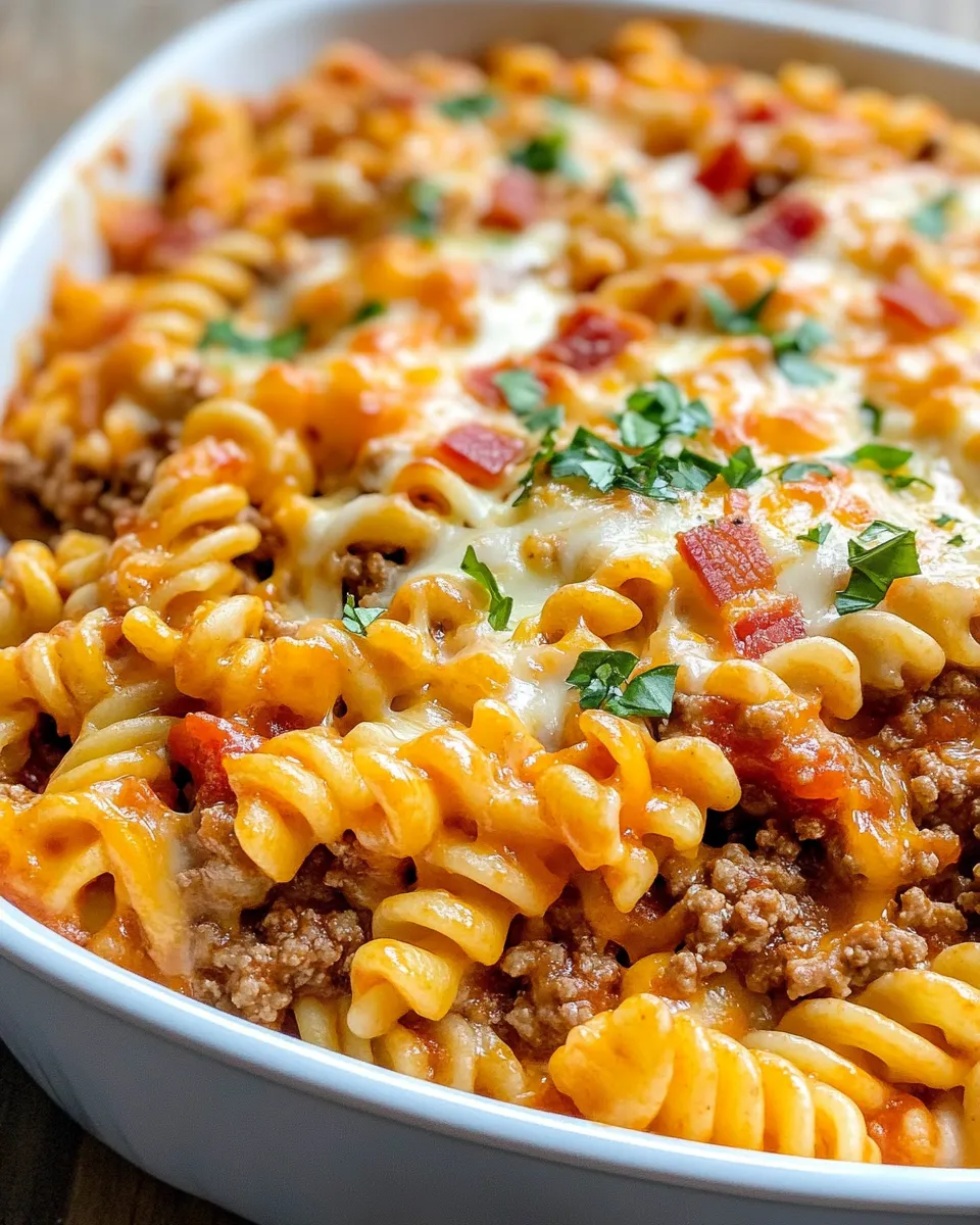 Classic Cheesy Rotel Pasta Bake dish photo