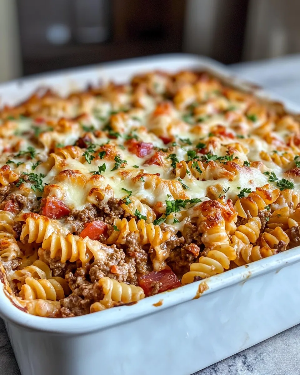 Delicious Cheesy Rotel Pasta Bake recipe image