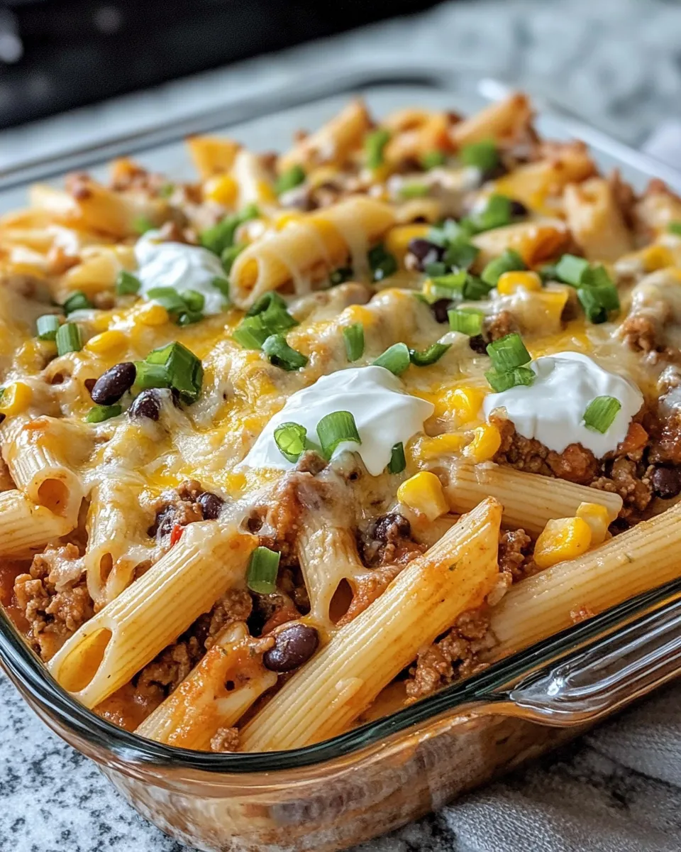 Classic Cheesy Taco Beef Pasta Bake image