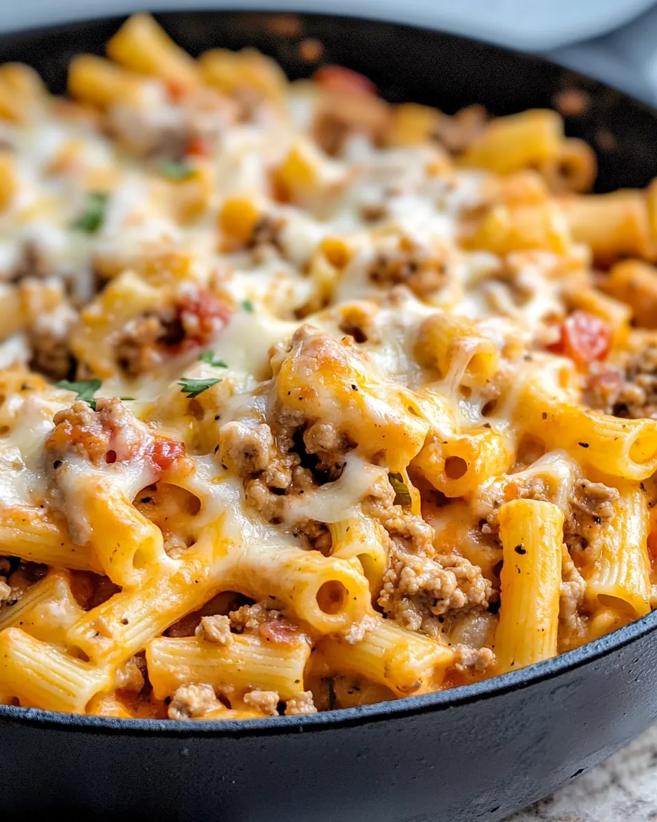 Homemade Cheesy Taco Pasta Skillet photo