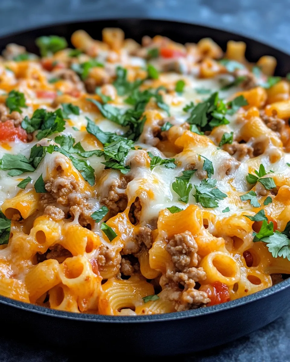Classic Cheesy Taco Pasta Skillet image