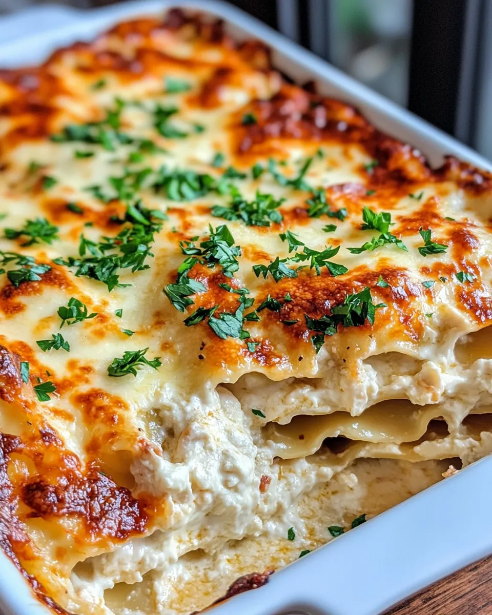Delicious Chicken Alfredo Lasagna Casserole dish photo