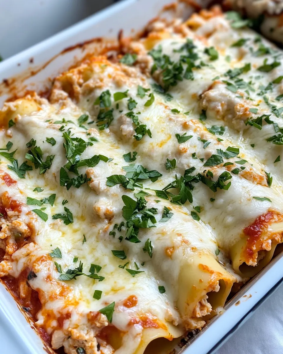 Classic Chicken Alfredo Lasagna Roll-Ups dish photo