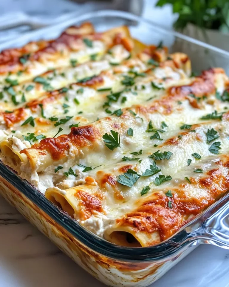 Homemade Chicken Alfredo Stuffed Manicotti recipe photo