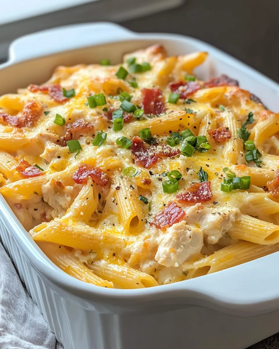 Delicious Chicken Bacon Ranch Penne Bake picture