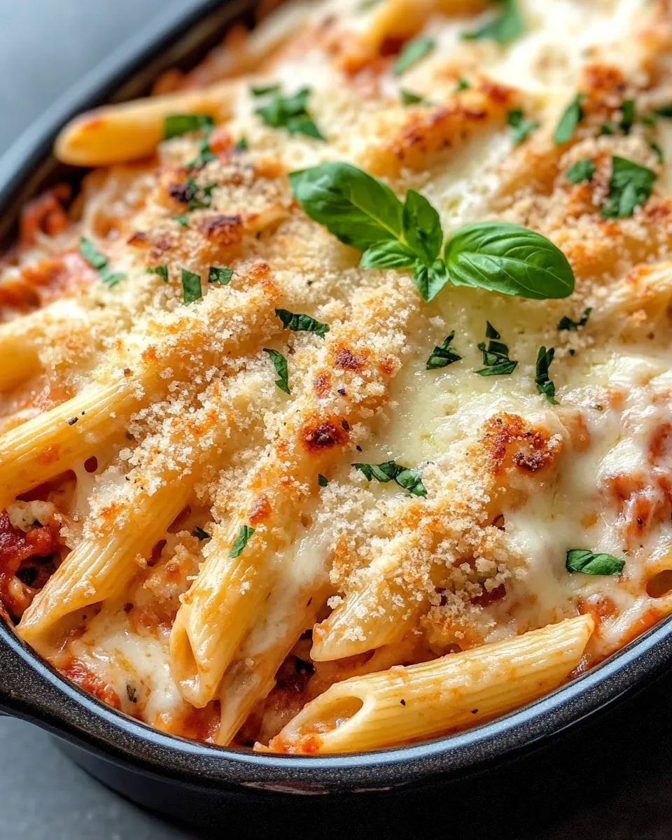 Easy Chicken Parmesan Alfredo Bake food shot
