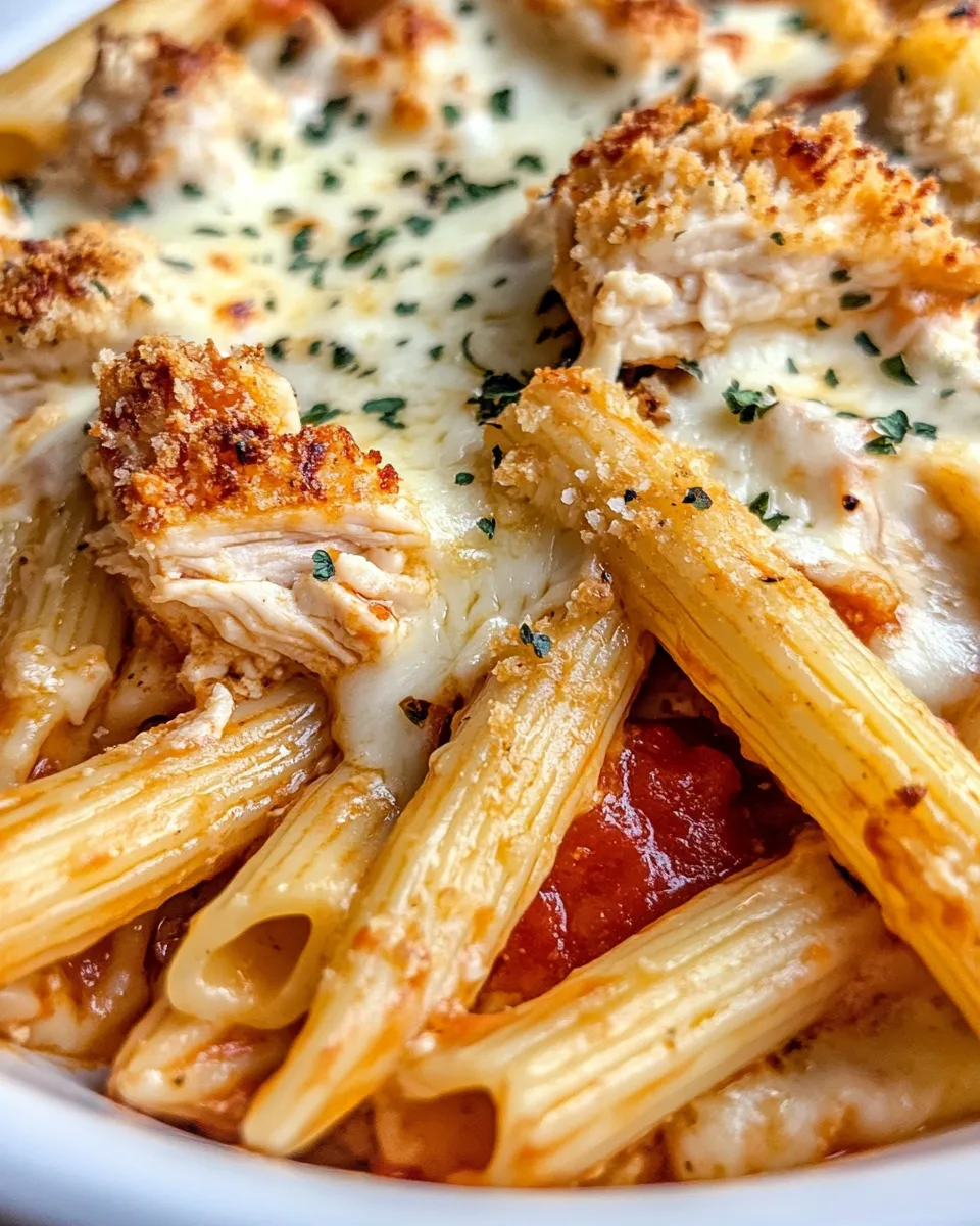 Delicious Chicken Parmesan Alfredo Bake recipe image