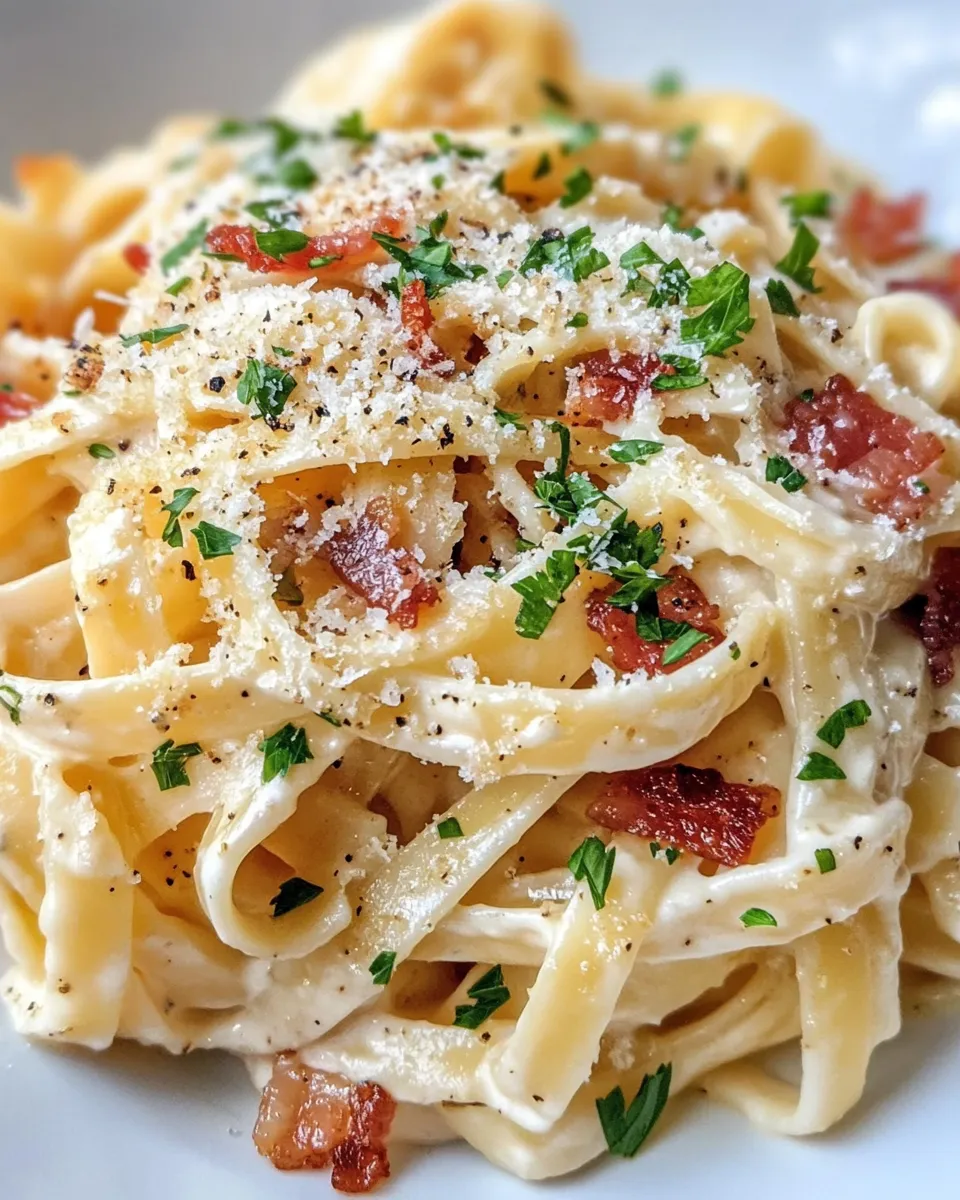 Easy Creamy Bacon Alfredo Pasta Bake recipe photo