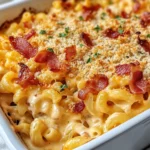 Homemade Creamy Bacon Mac and Cheese Bake recipe photo