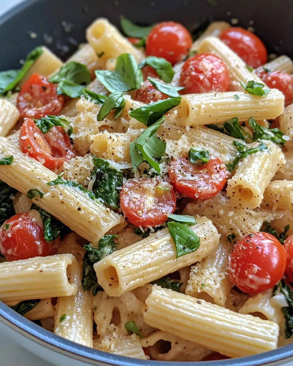 Easy Creamy Boursin Cheese Pasta food shot