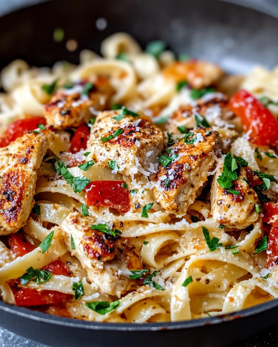 Delicious Creamy Cajun Chicken Fettuccine dish photo
