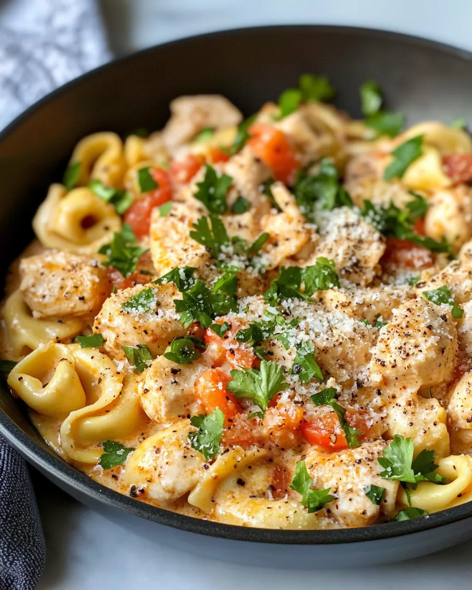 Classic Creamy Cajun Chicken Tortellini dish photo