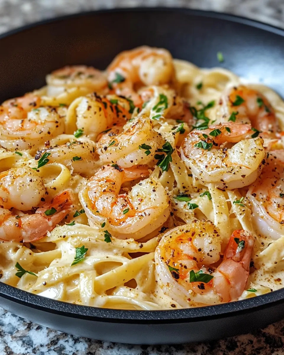 Homemade Creamy Cajun Shrimp Alfredo Pasta photo