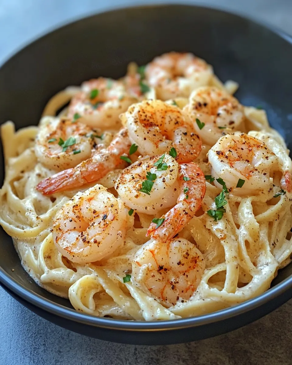 Easy Creamy Cajun Shrimp Alfredo Pasta recipe photo