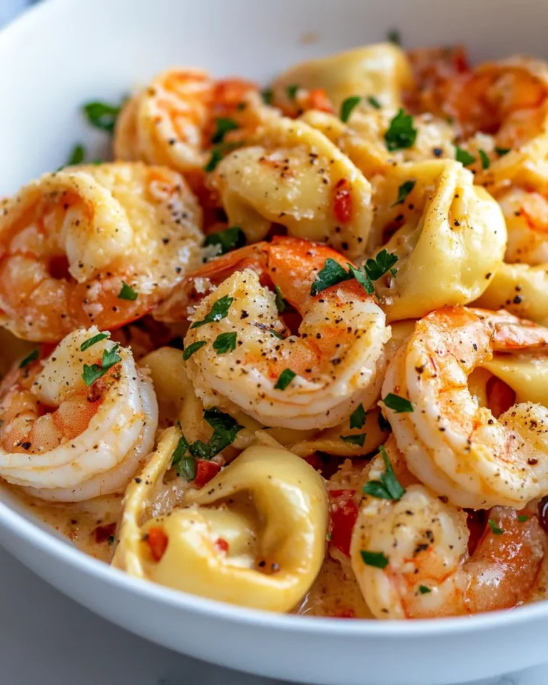 Homemade Creamy Cajun Shrimp Tortellini photo