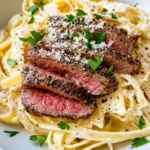 Homemade Creamy Cajun Steak Alfredo recipe photo