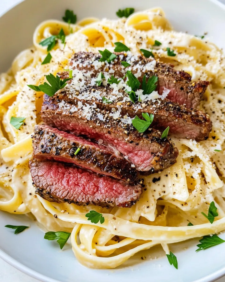 Homemade Creamy Cajun Steak Alfredo recipe photo