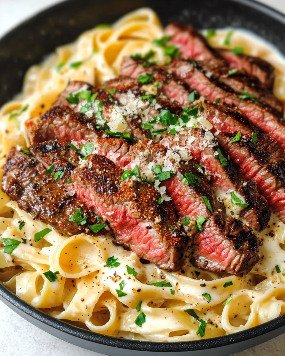 Classic Creamy Cajun Steak Alfredo dish photo