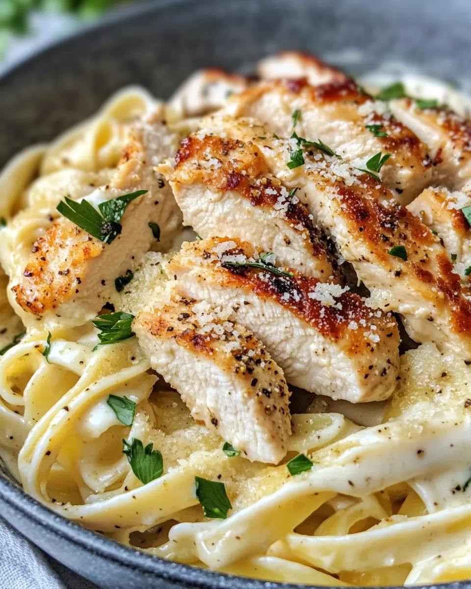 Homemade Creamy Chicken Alfredo Pasta Supreme photo