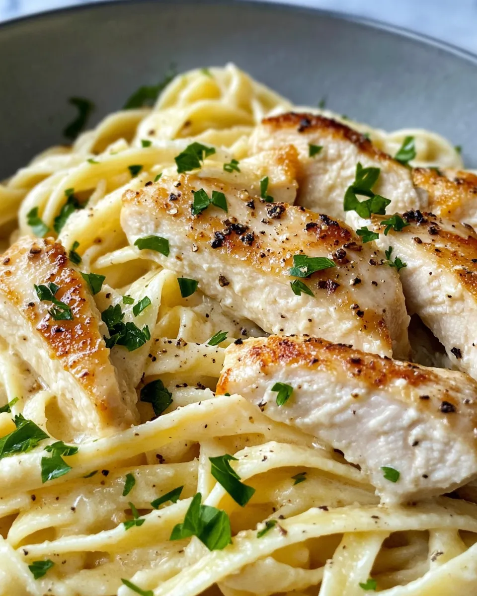 Classic Creamy Chicken Alfredo Pasta Supreme image