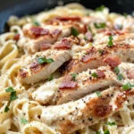 Homemade Creamy Chicken Alfredo with Bacon photo